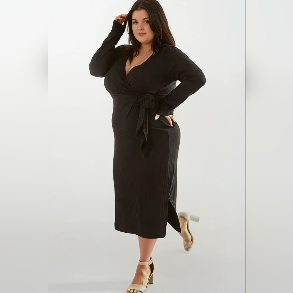 Elegant Black Long Sleeve Dress